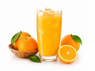 Suco Natural de laranja copo.
